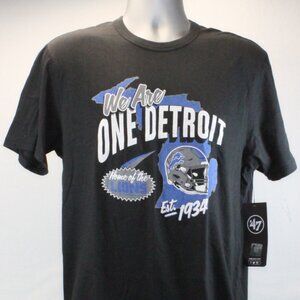 Detroit Lions Crew Neck Short Sleeve Vintage Style Distressed Print Tee Size Med